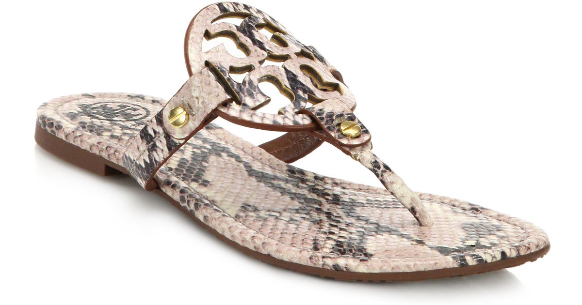 tory burch sandals snake skin