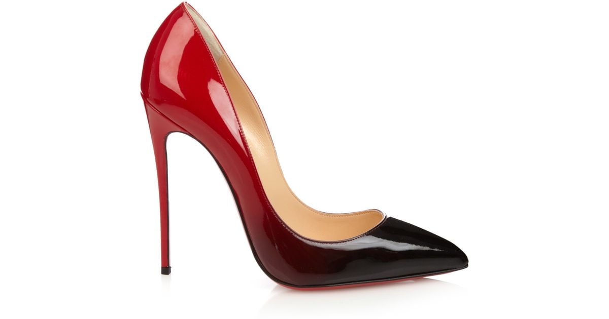 red and black ombre pumps