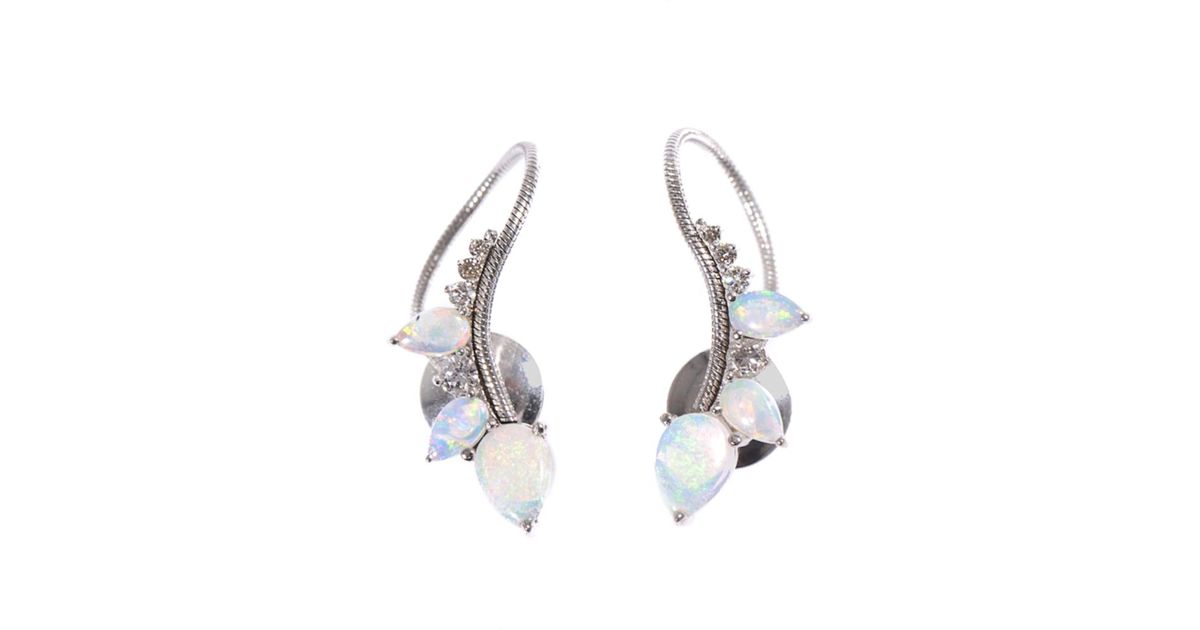 Lyst Fernando Jorge Diamond Opal White Gold Electric Loop Lyst Fernando Jorge Diamond Opal White Gold Electric Loop Earrings In