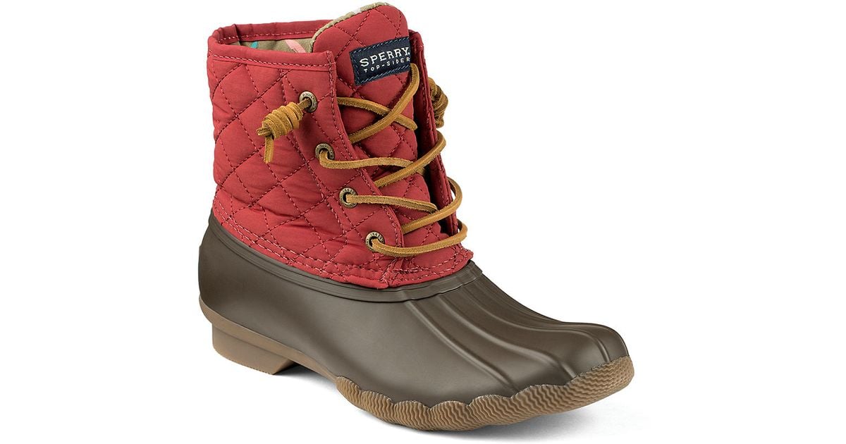 womens brown sperry duck boots