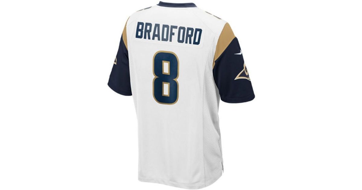 Nike Men\u0026#39;s Sam Bradford St. Louis Rams Limited Jersey in White for ...  