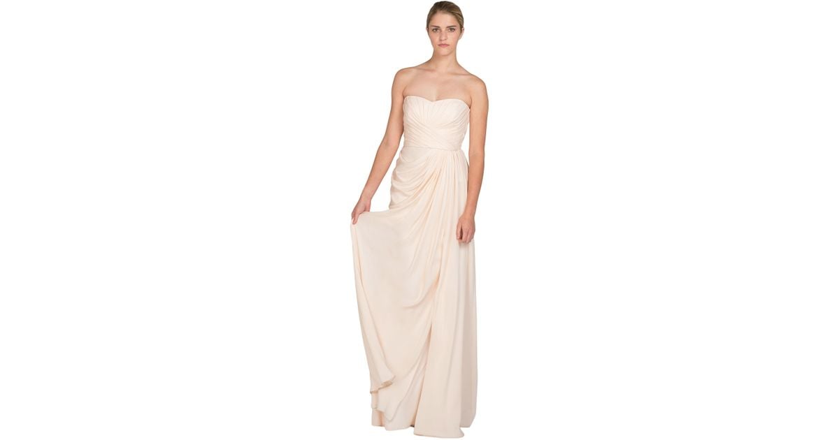 badgley mischka blush gown