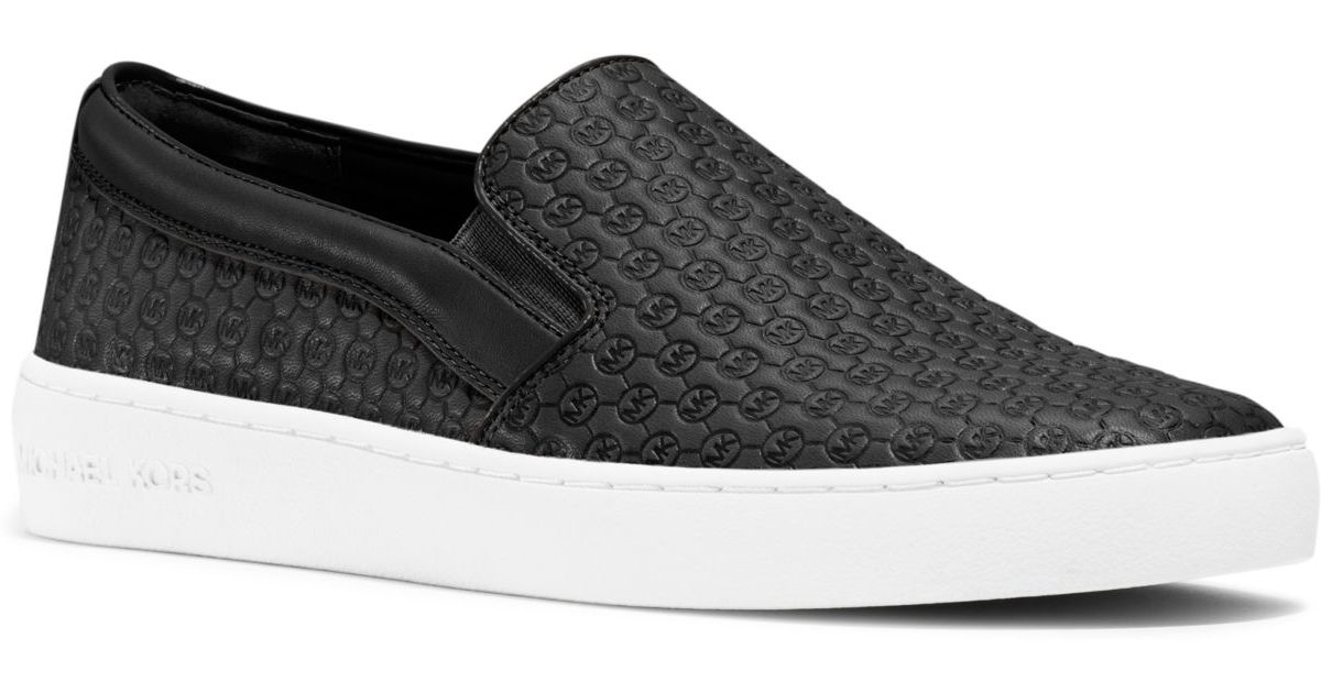 michael kors slip on sneakers michael kors colby leather slip on sneaker in black lyst michael kors slip on sneakers michael kors colby leather slip on sneaker in black lyst
