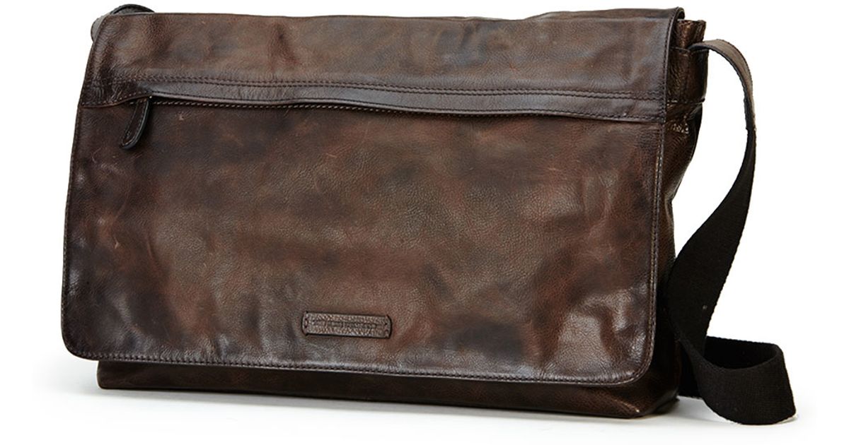Lyst Frye Tyler Leather Messenger Bag In Gray For Men