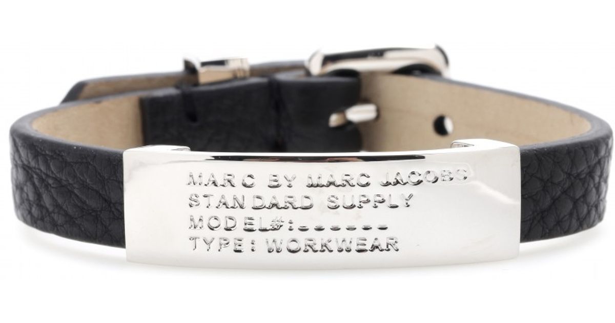 Lyst Marc By Jacobs Standard Supply Leather Bracelet In Metallic