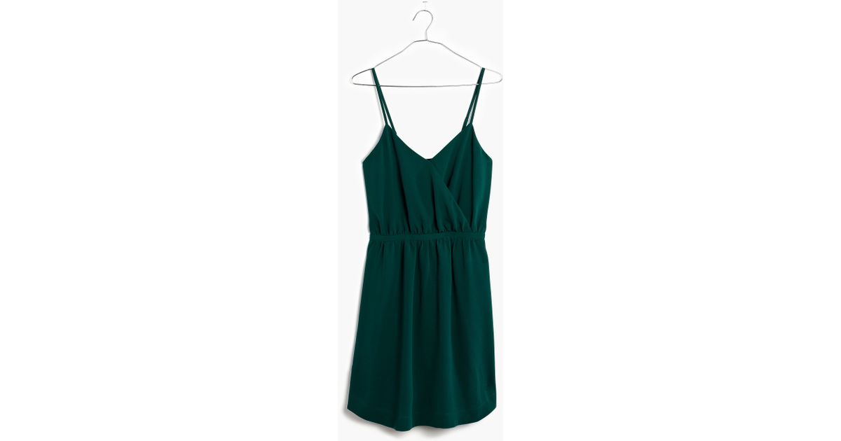 Wrap-Front Cami Dress in Bowling Green : AllProducts | Madewell