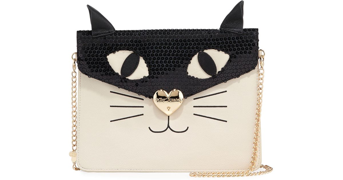 betsey johnson cat tote