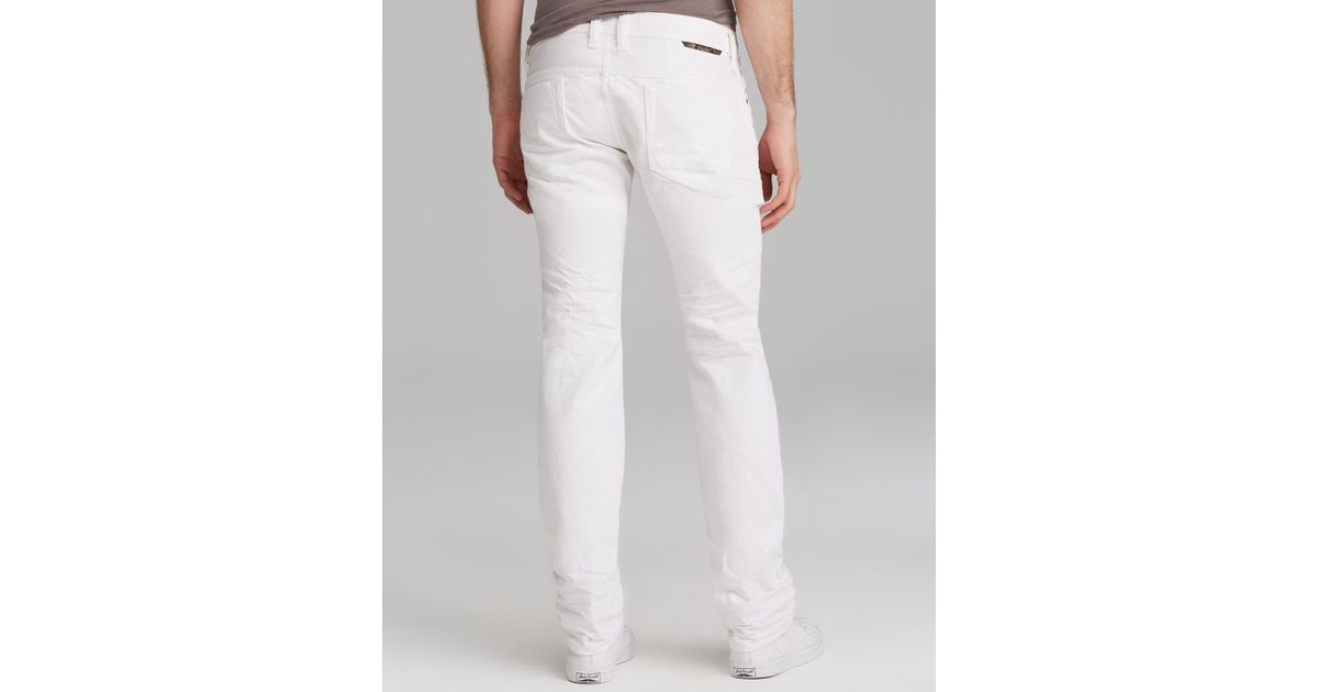 men's white jeans slim fit