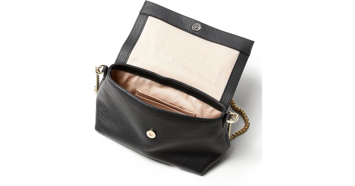 Lyst Banana Republic Italian Leather Chain Bag In Black