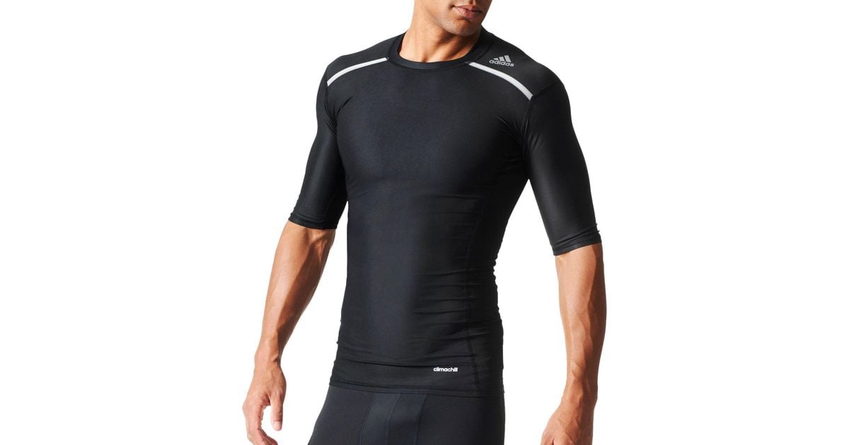 Adidas Shirt Lyst T For Chill Black Men Techfit Compression hCsQtdr