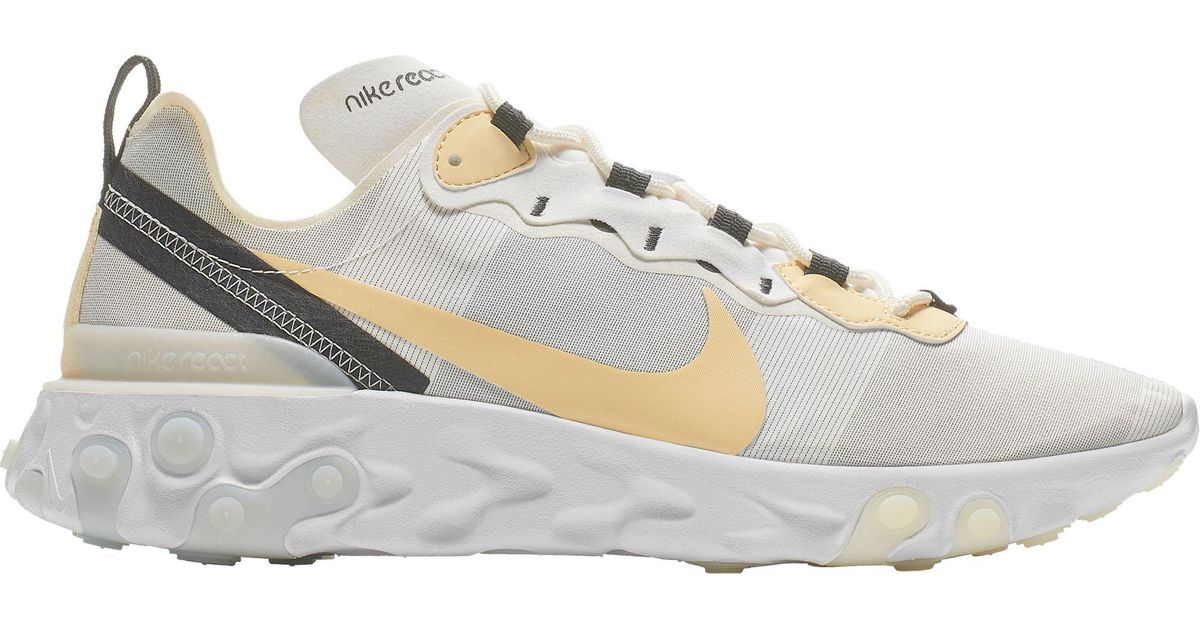 Nike Rubber React Element 55 Shoes in White/White (White) for Men - Lyst