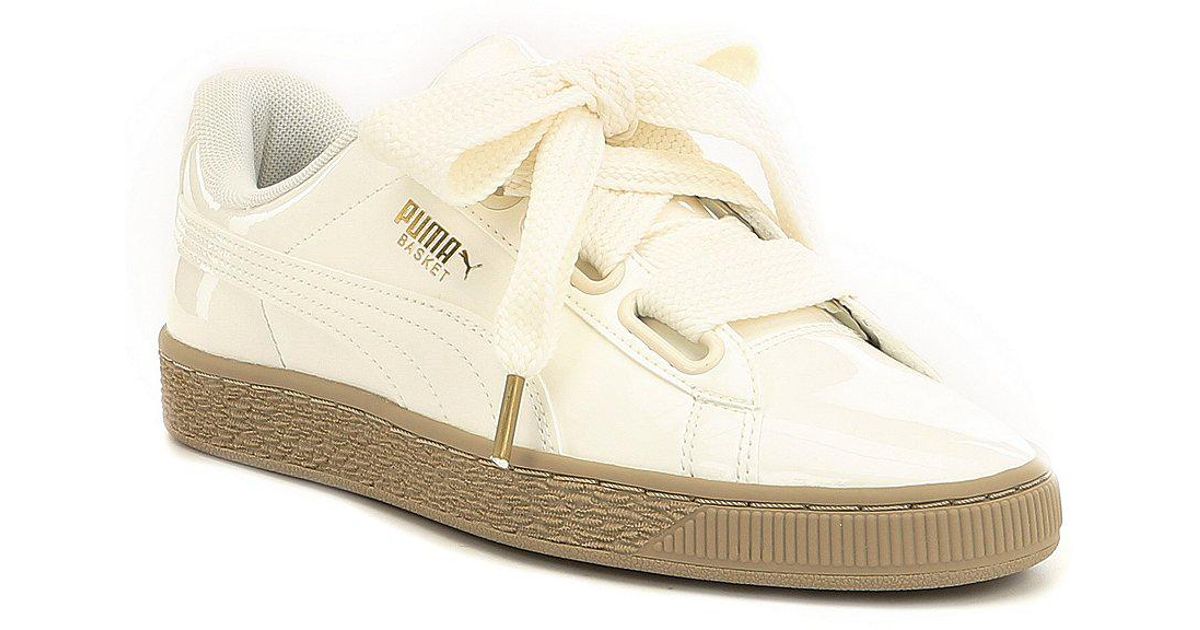 puma heart patent beige puma heart patent beige
