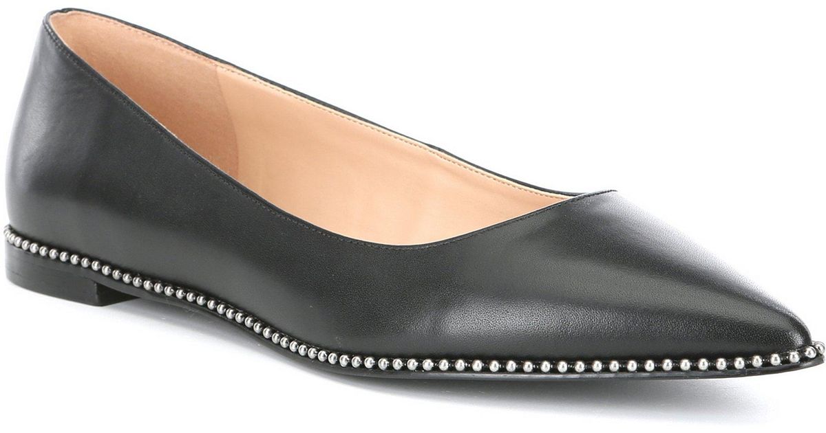 COACH Viviana Leather Skimmers in Black Lyst