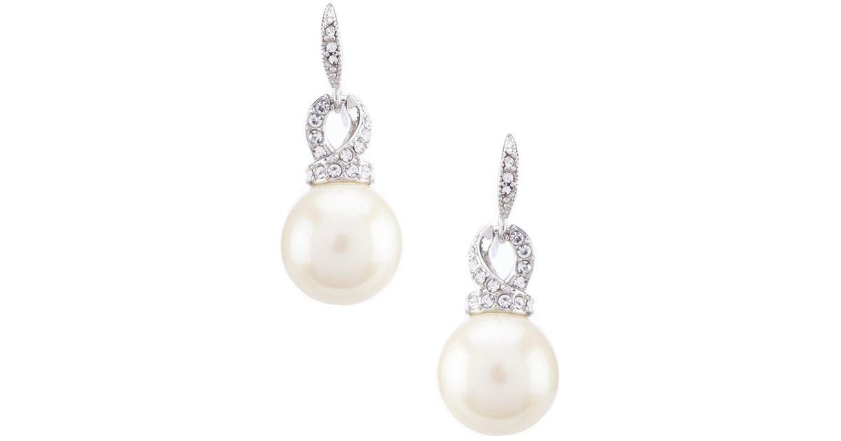 Lyst Carolee Garden Of Pearly Delights Small Drop Pearl Stud Lyst Carolee Garden Of Pearly Delights Small Drop Pearl Stud Earrings In Metallic