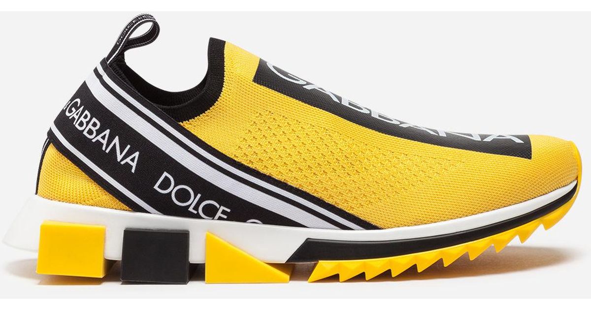 Lyst - Dolce & Gabbana Branded Sorrento Sneakers in Yellow for Men