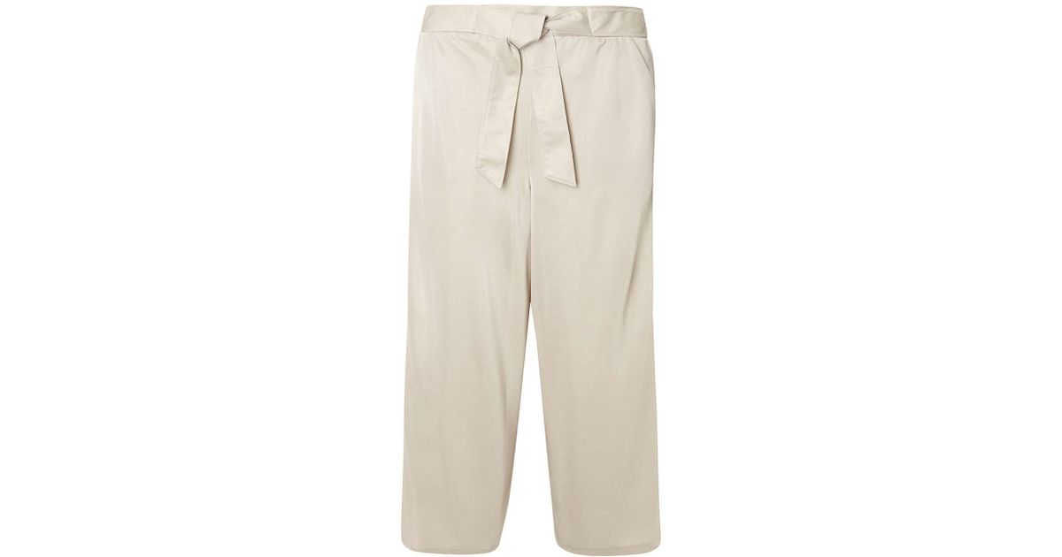 Dorothy perkins Grey Tie Waist Culottes in Gray | Lyst