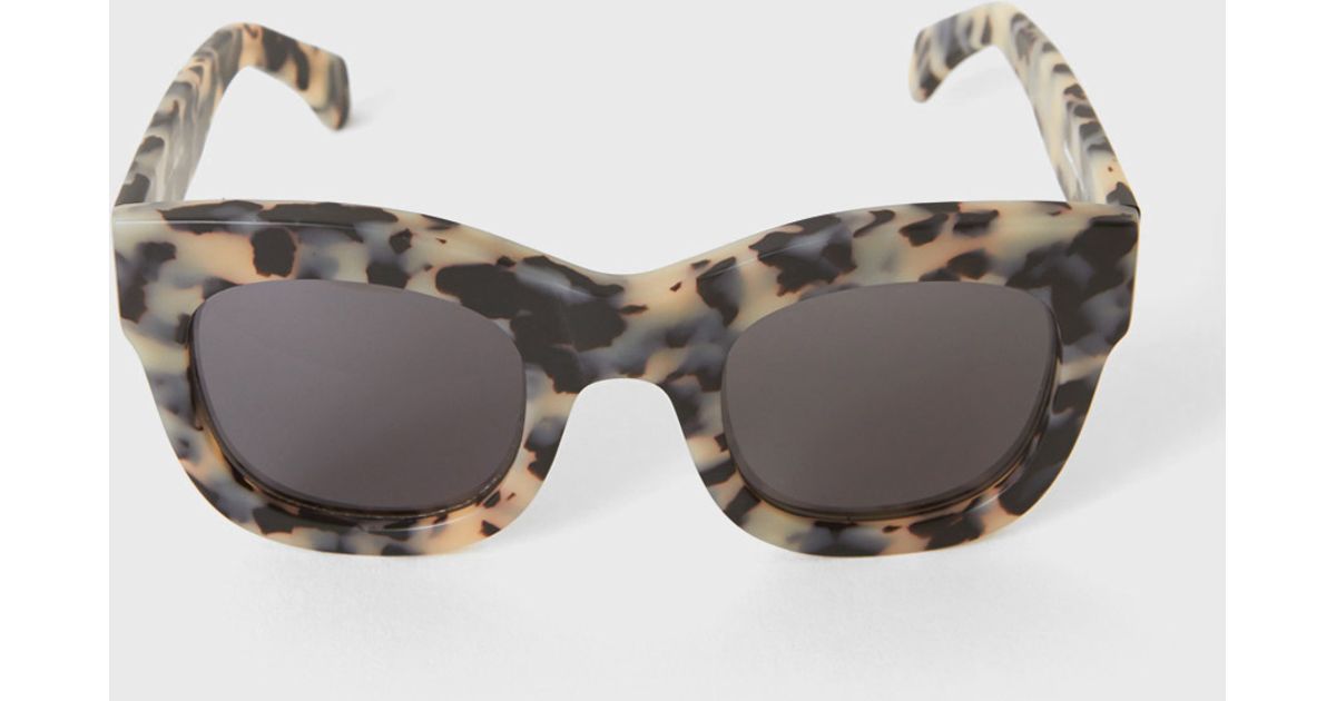 Illesteva Matte White Tortoise Hamilton Sunglasses in Brown Lyst