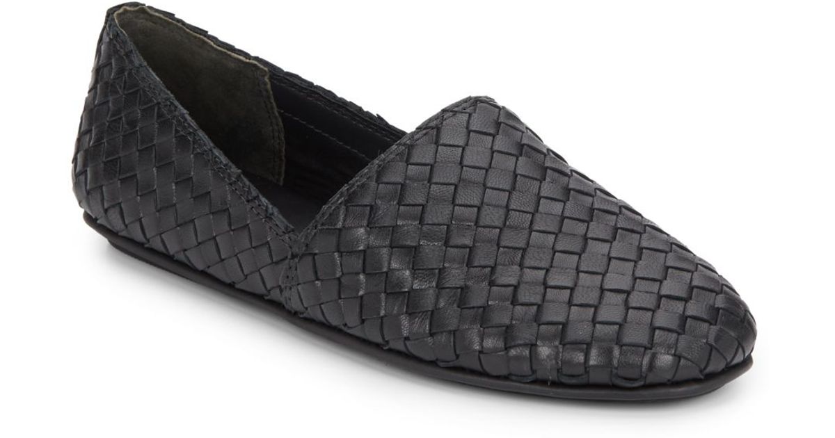 vince leather flats