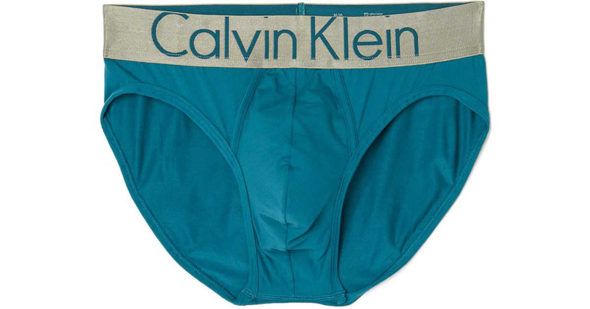 Lyst Calvin Klein Steel Micro Hip Briefs In Blue For Men 