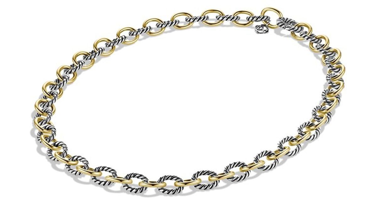 David Yurman Medium Oval Link Chain Bracelet Photos Lyst David Yurman Medium Oval Link Chain Necklace 30l In Metallic