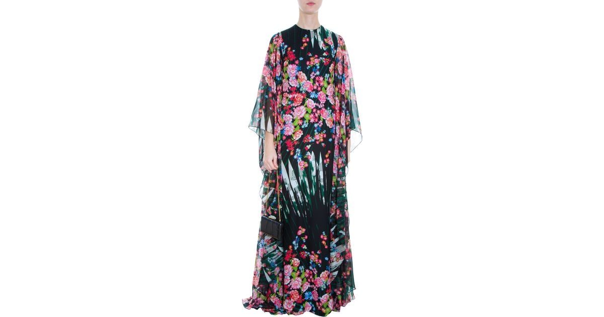 Elie saab Flower Kaftan Dress in Multicolor (multi) - Save 50% | Lyst