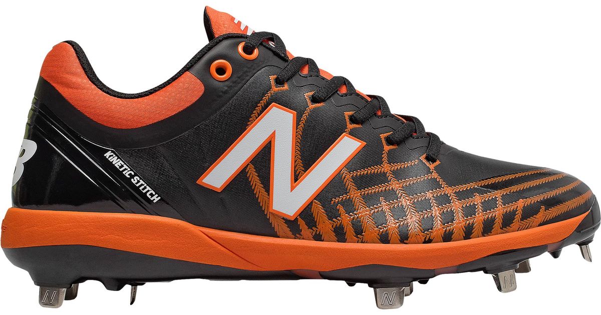 new balance metal cleats orange