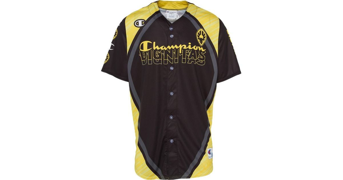 baseball jersey black and yellow