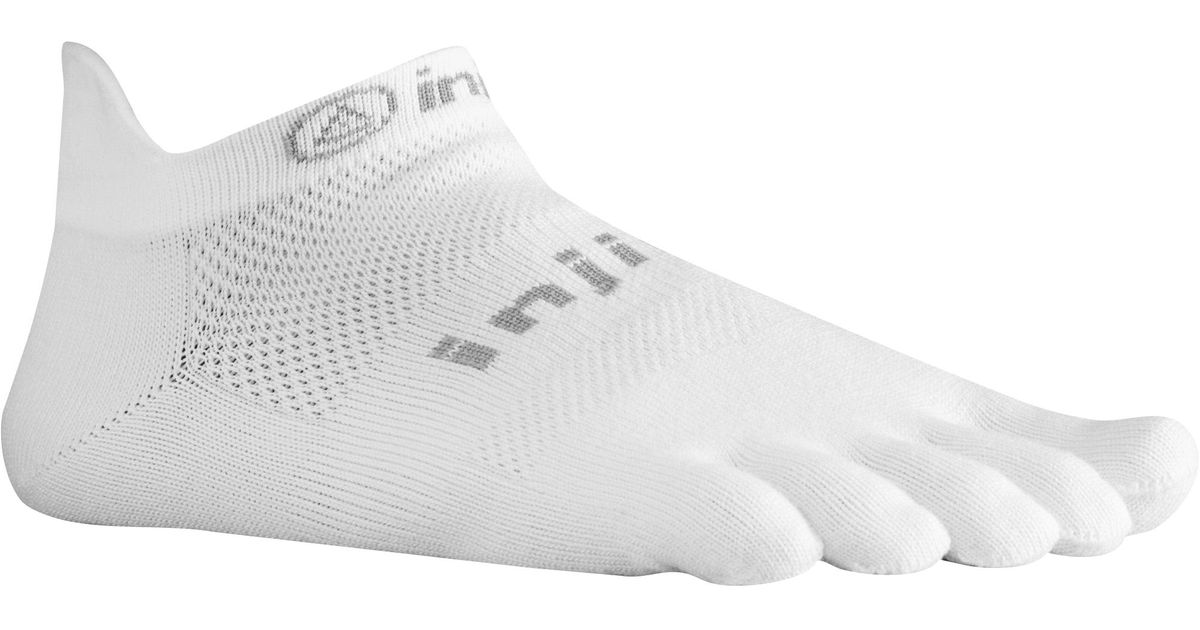 Download Injinji Original Weight No Show Toe Socks in White for Men ...