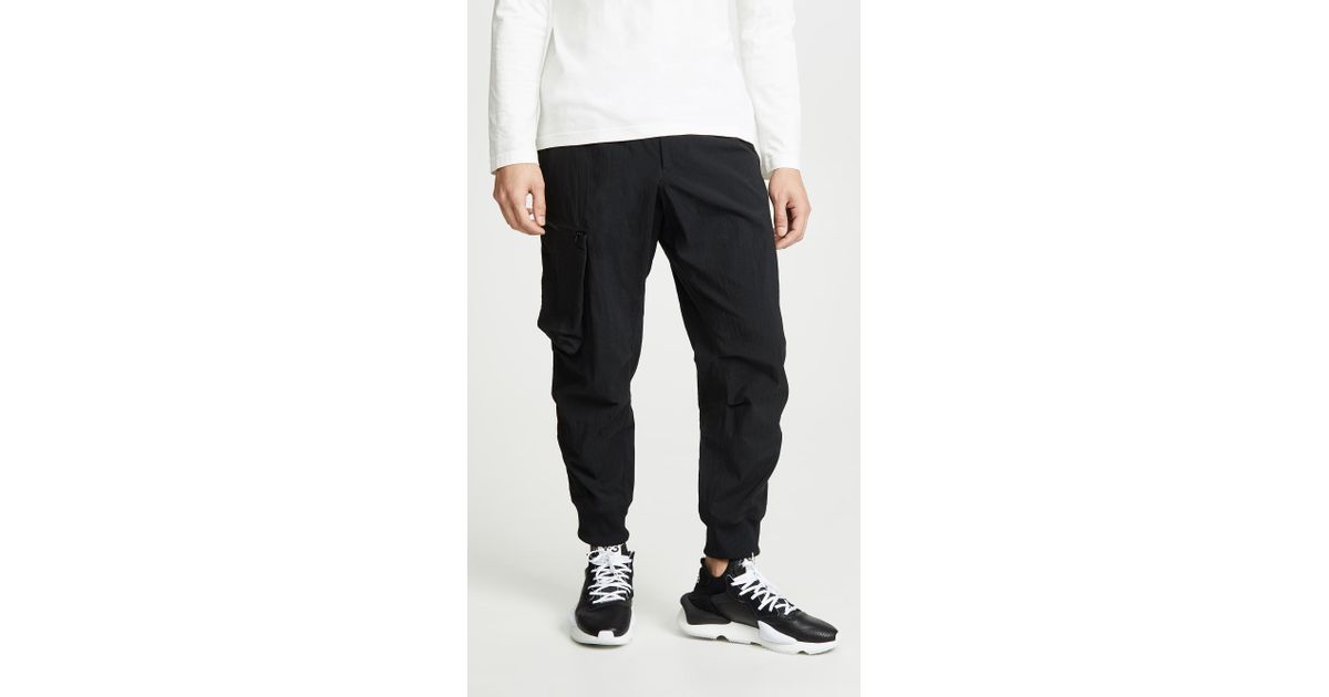 mens nylon cargo trousers