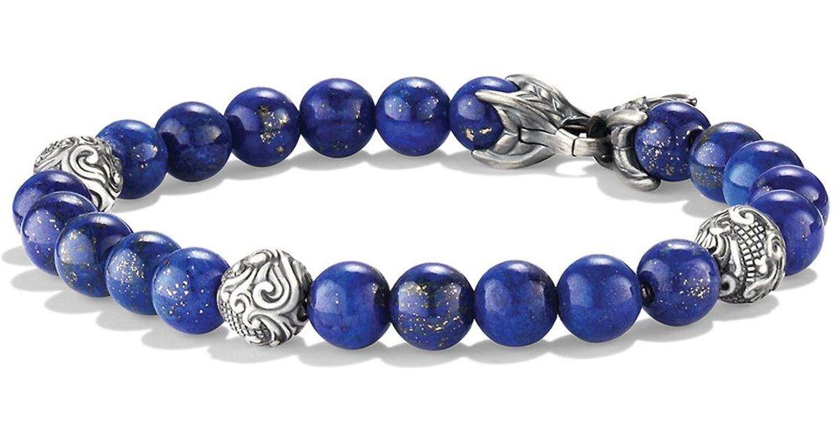 David yurman Spiritual Beads Bracelet With Lapis Lazuli in Blue for Men Spiritual Meaning Of Blue And White Beads
