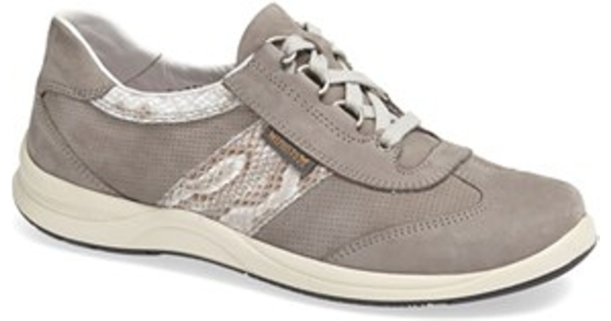 Mephisto Laser Perforated Walking Shoe in Gray | Lyst