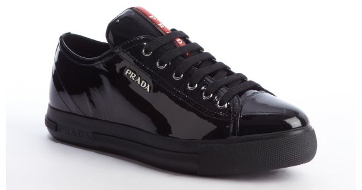 women's patent prada trainers