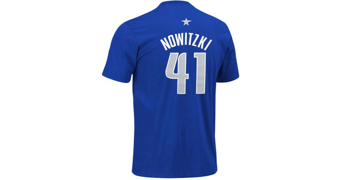 Adidas Originals Blue Men's Dallas Mavericks Dirk Nowitzki Player T shirt for Men Lyst Adidas Originals Blue Men's Dallas Mavericks Dirk Nowitzki Player T shirt for Men Lyst