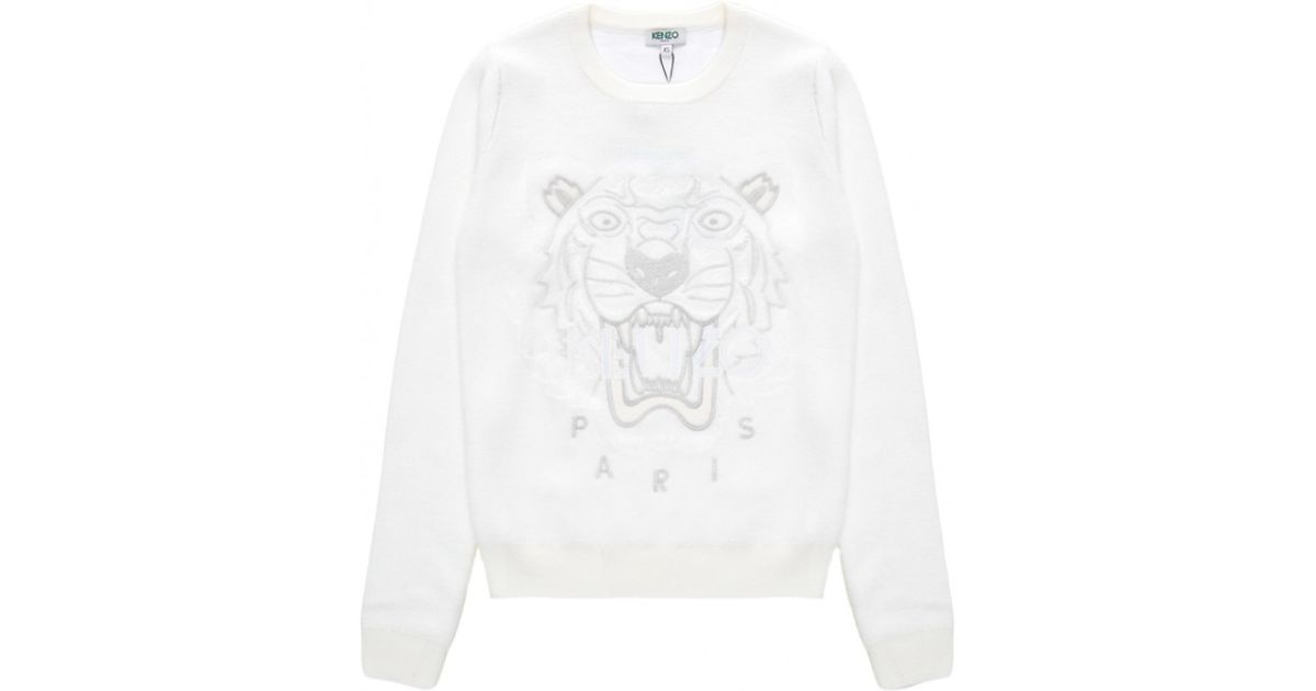 all white kenzo jumper