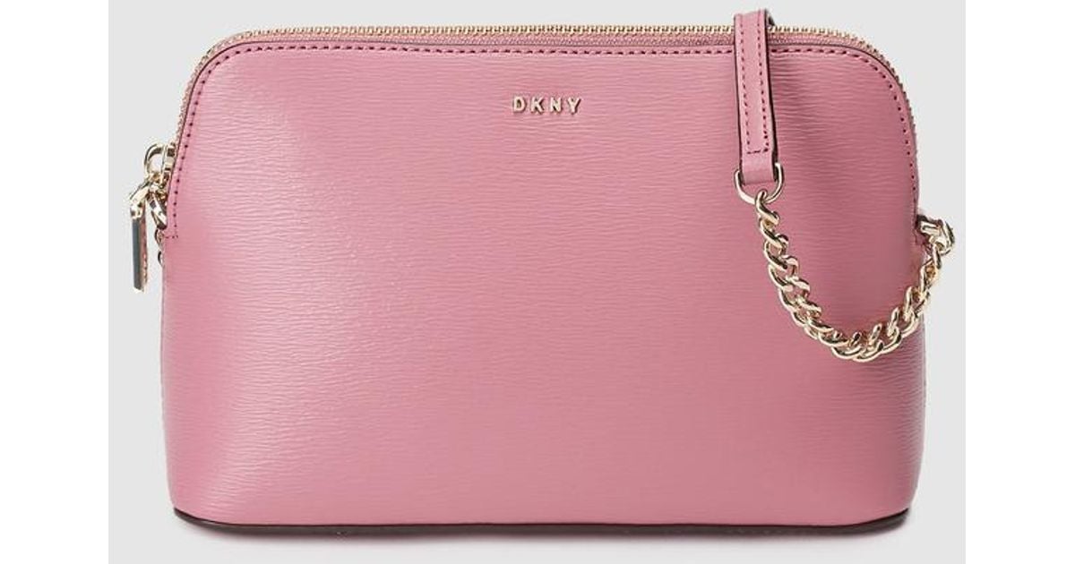 DKNY Small Red Leather Crossbody Bag With Zip in Pink - Lyst