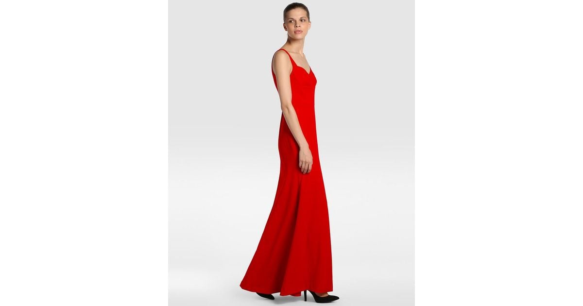 Plain Red Formal Dress