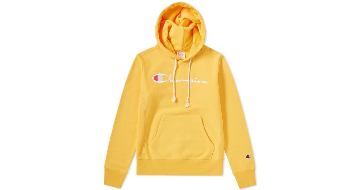 champion yellow sweatshirt women's