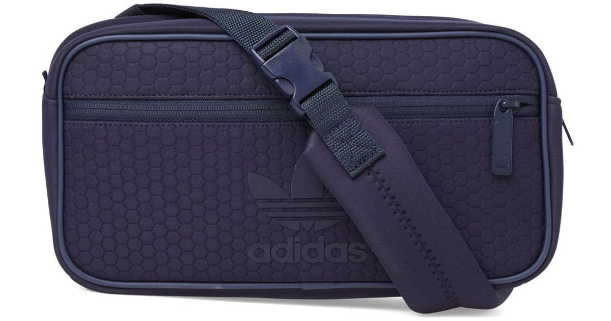 Lyst Adidas Textured Messenger Bag In Blue For Men
