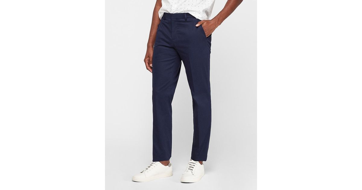 Express Men's Slim 365 Comfort Performance Stretch Dress Pants Blue W28