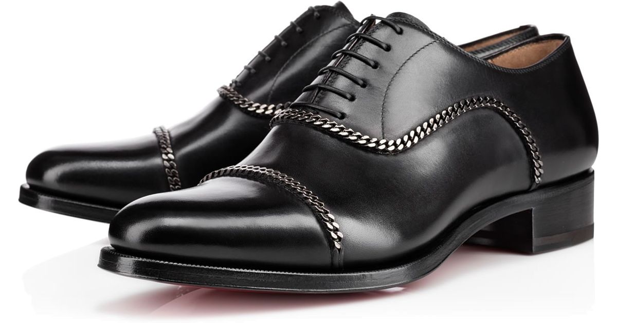 Christian louboutin Due Chain Calf in Black for Men | Lyst  