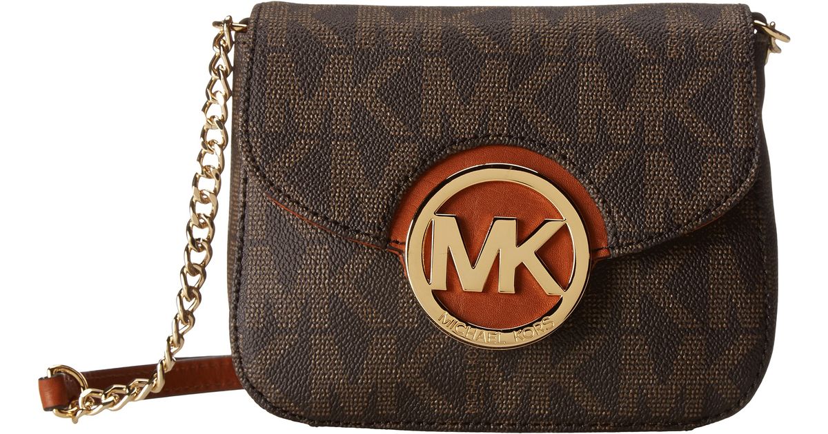 Lyst Michael Kors Fulton Small Crossbody In Brown