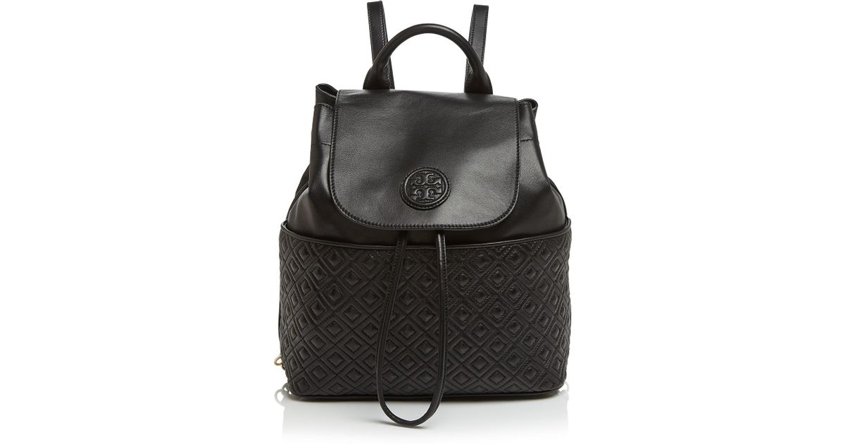 Lyst - Tory Burch Backpack - Marion Quilted in Black