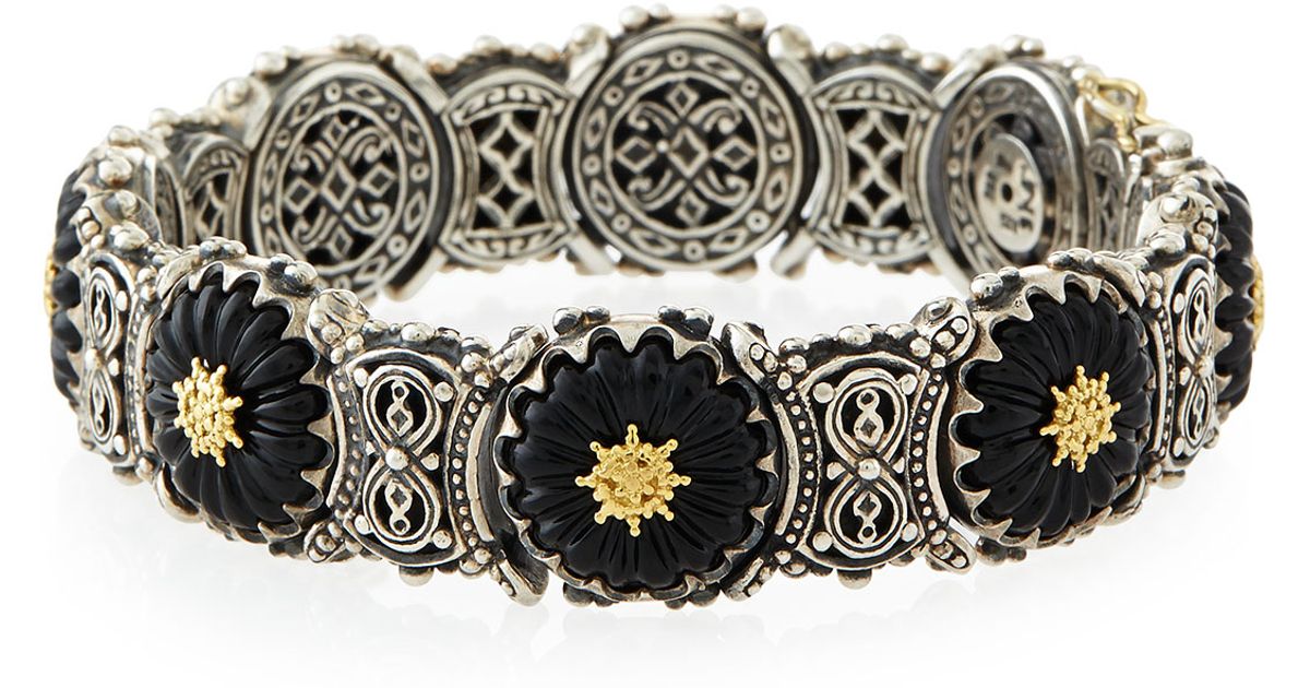 Lyst Konstantino Iris Black Onyx Link Bracelet In