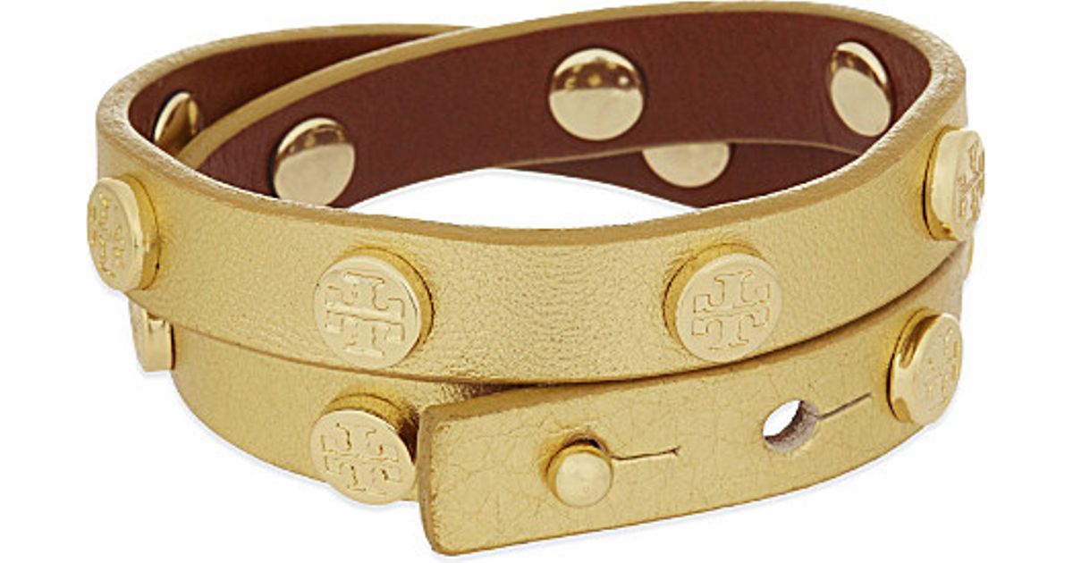 Lyst Tory Burch Leather Double Wrap Bracelet