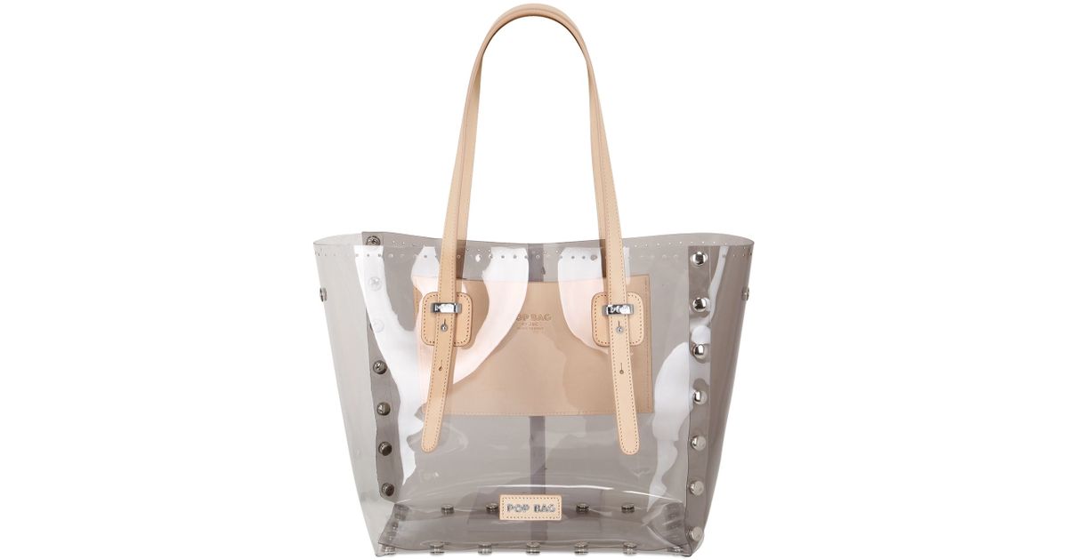 Lyst J C Jackyceline Medi Crystal Transpa Pvc Tote Bag