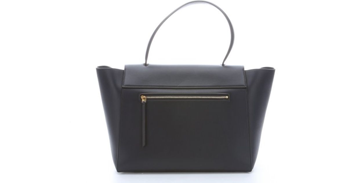 celine navy leather handbag cabas