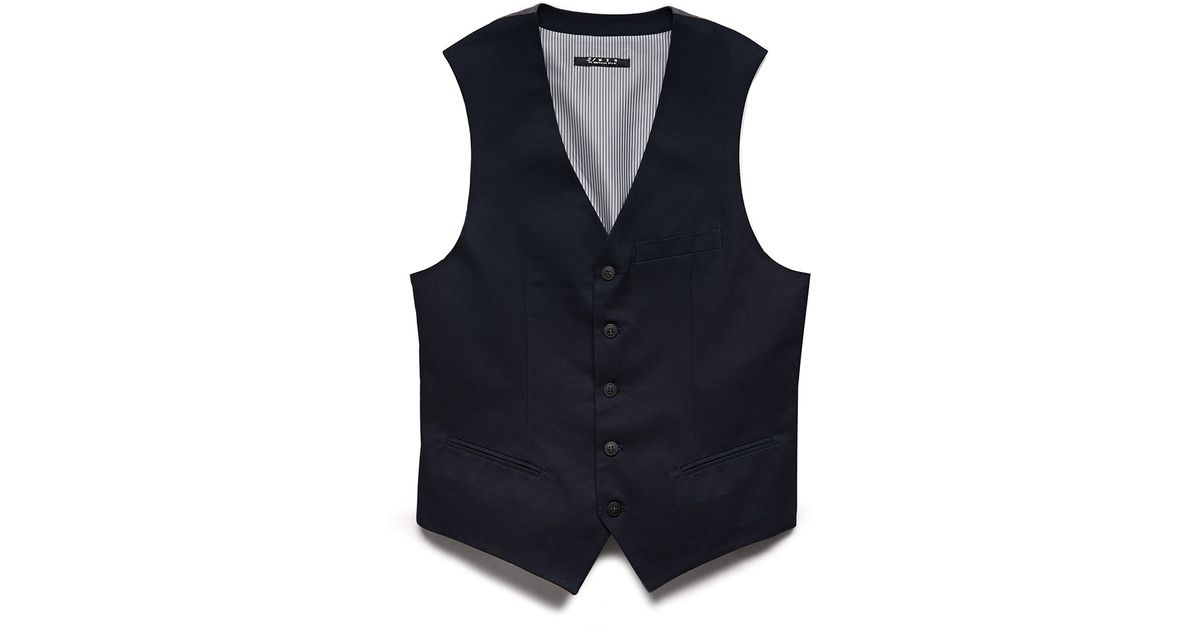 Lyst - Forever 21 Casual Twill Vest in Blue for Men
