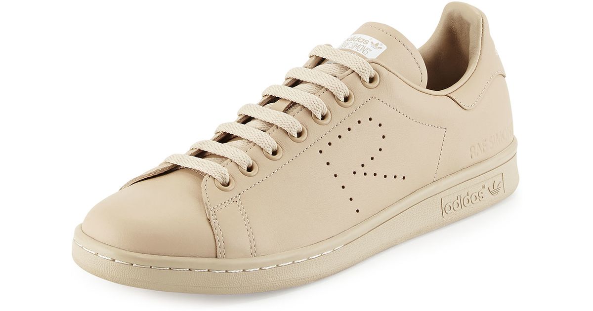 Adidas By Raf Simons Natural Stan Smith Leather Sneaker Adidas By Raf Simons Natural Stan Smith Leather Sneaker