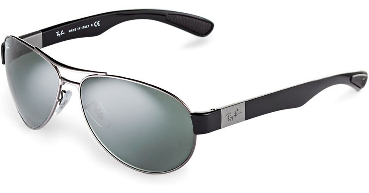 Lyst Ray Ban Pilot Aviator Sunglasses In Metallic For Men