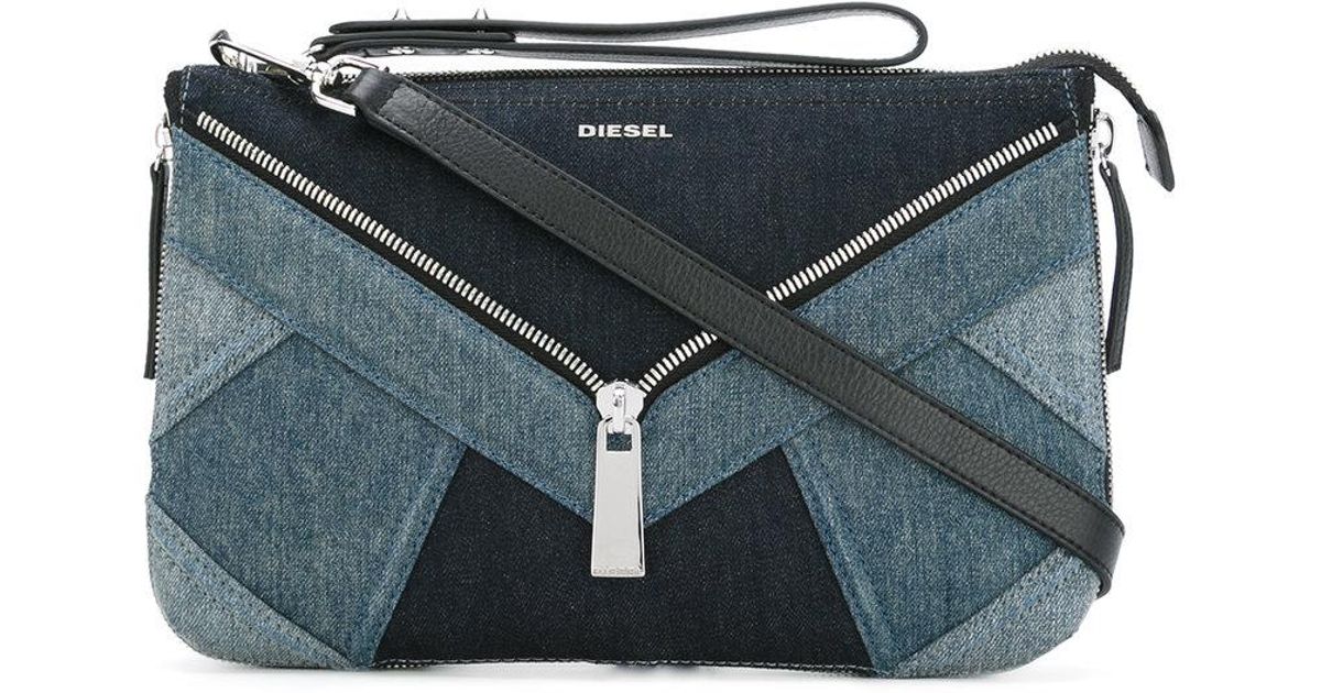 Lyst Sel Denim Clutch Bag In Blue